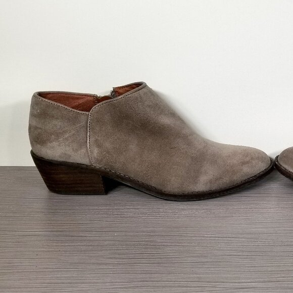 Lucky Brand Faithly Ankle Bootie, Taupe Suede, Womens Various Sizes - Picture 7 of 11